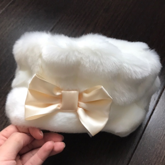baby girl white fur hat